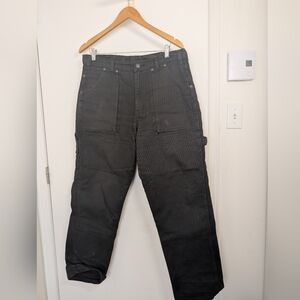 DICKIES BLACK DOUBLE KNEE CARPENTER PANTS SIZE 34X32